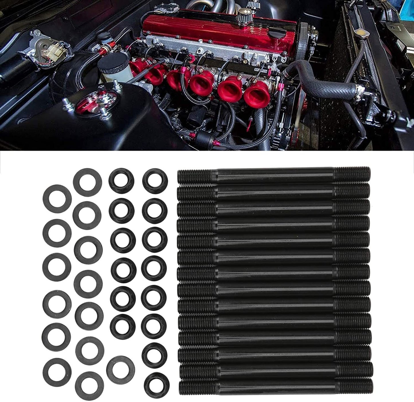 Cylinder Head Stud Kit for Nissan RB25 RB25DE RB25DET RB20DET RB20DE 2024301