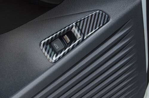 for VW ID.4 2021-2023 Carbon Fiber Tailgate Rear Door Switch Button Cover Trim