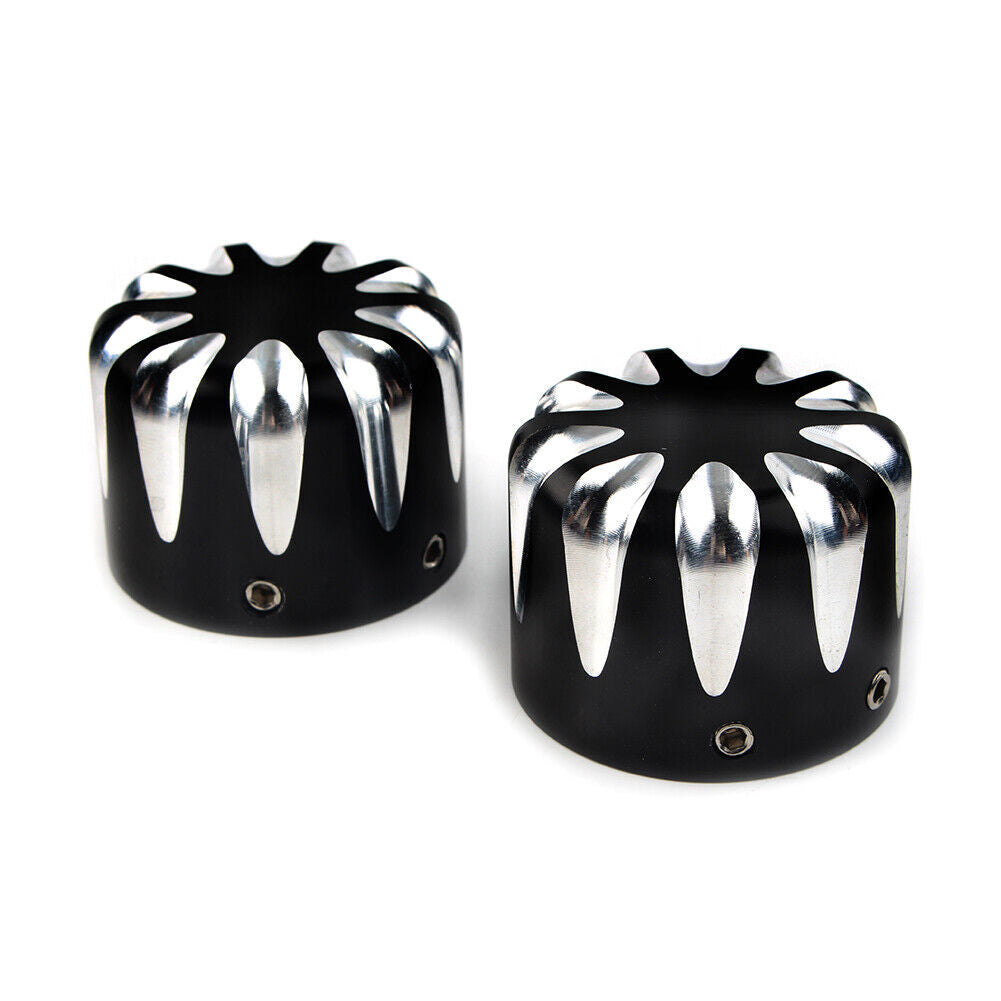 Front Axle Cap Nut Cover for Harley Dyna Touring Electra Glide Sportster Pair