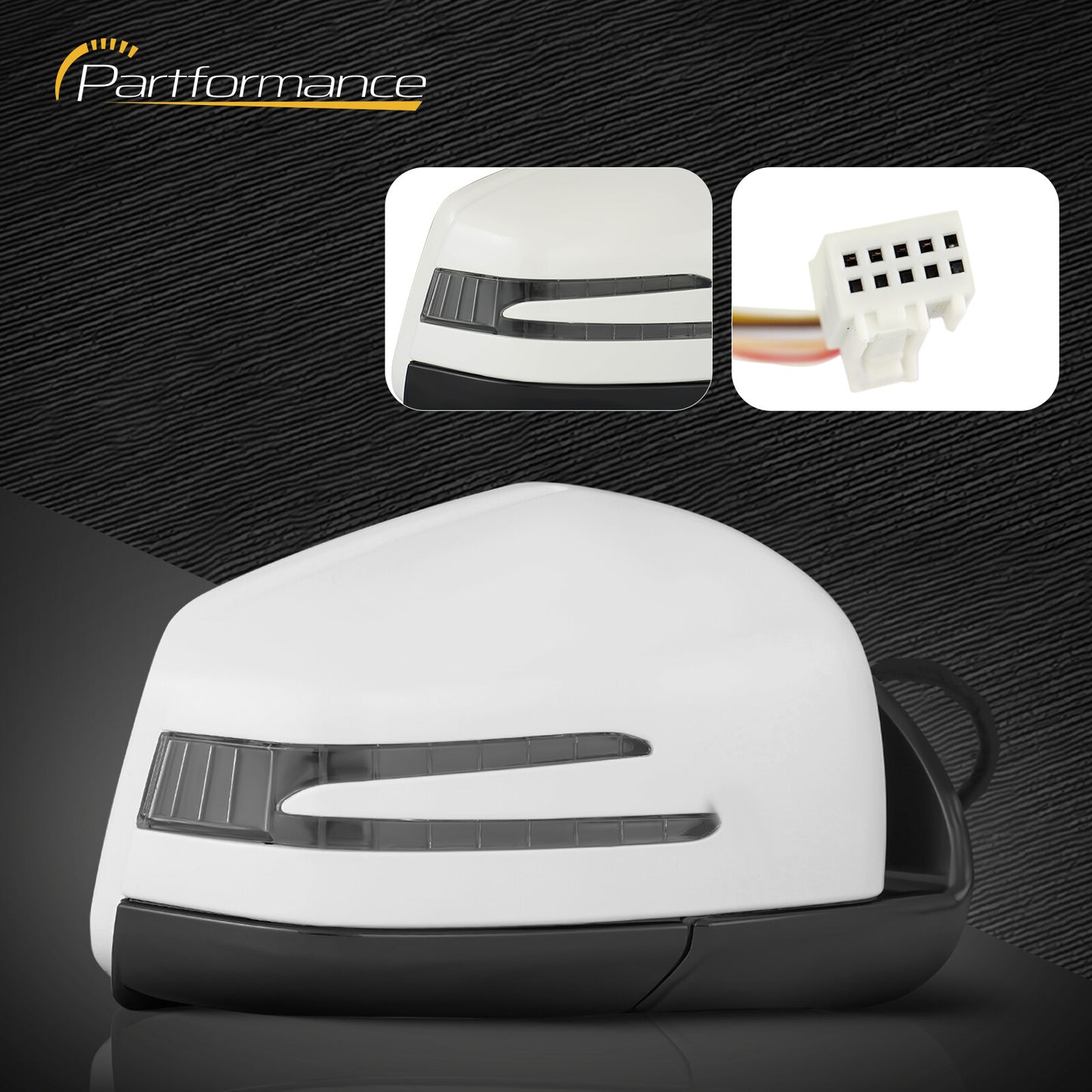 for Mercedes ML-Class GL-Class 2011/2012 White Mirrored Passenger Right