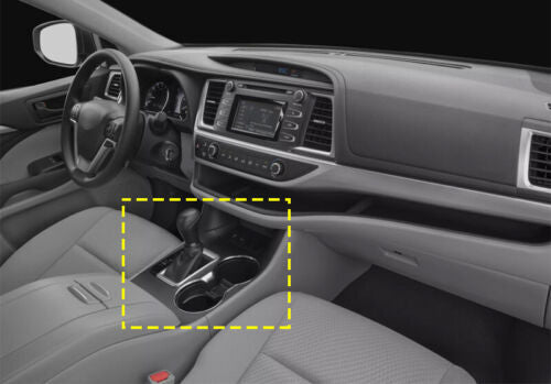 for Toyota Highlander Middle Console 2014-2019 Gear Shift Panel Trim Wood Grain