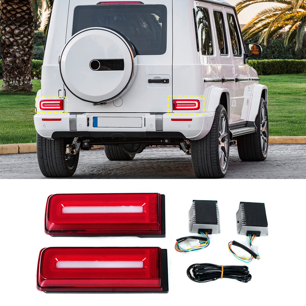 2-piece LED taillight assembly for Mercedes W463 G-Class G63 AMG 1990-2018 LHRH