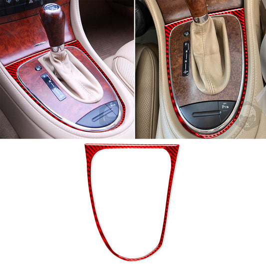 Red Carbon Fiber Control Gear Shift Box Trim Fit for Benz CLS Class C219 2004-09
