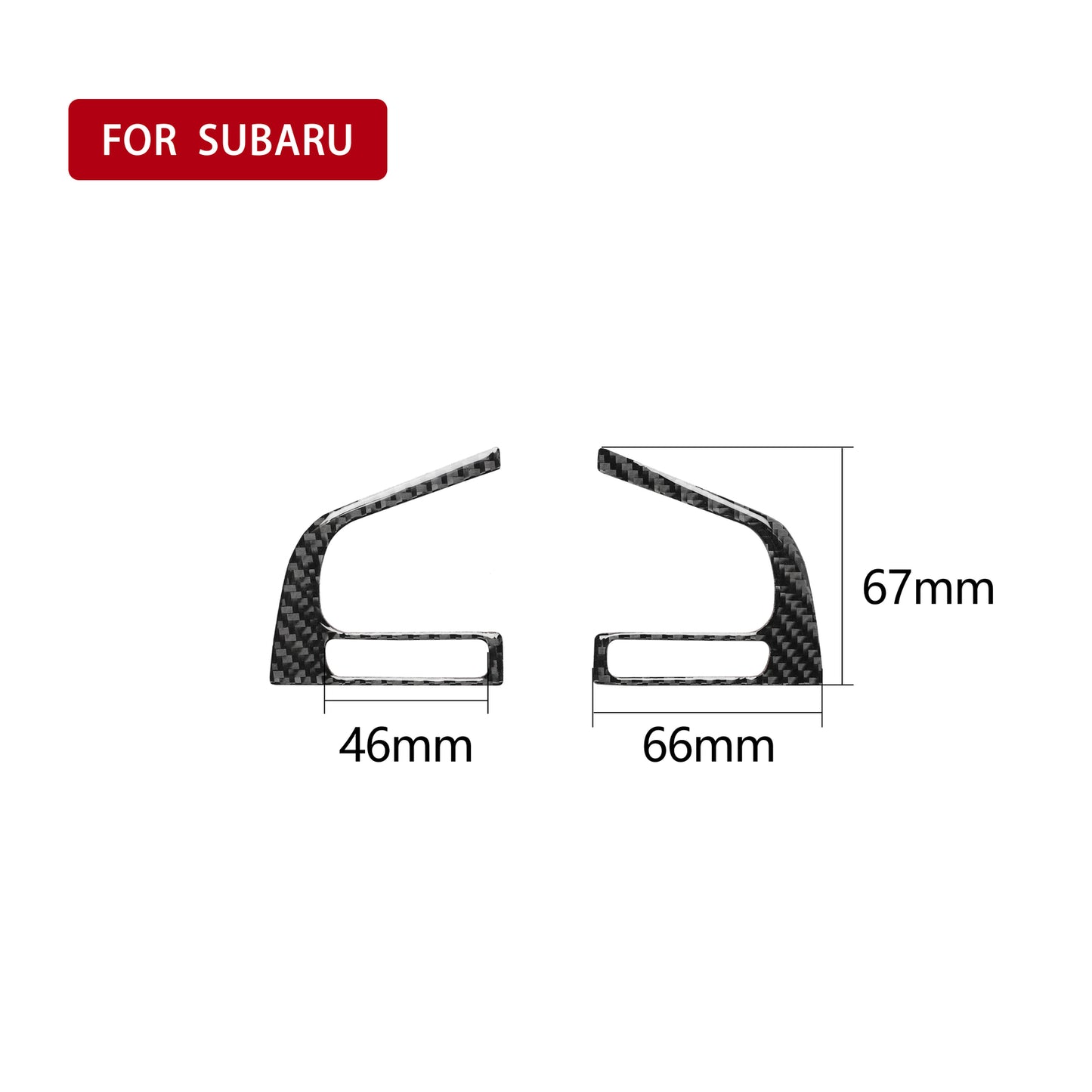 Carbon Fiber Steering Wheel Button Trim Cover for Subaru Forester 2013-2018