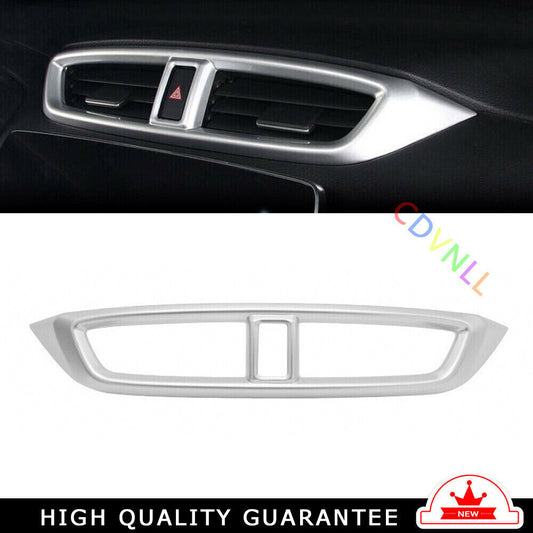 Middle Air Outlet Vent Cover Trim 1PCS for Honda CRV CR-V 2017-22 Matte Silver