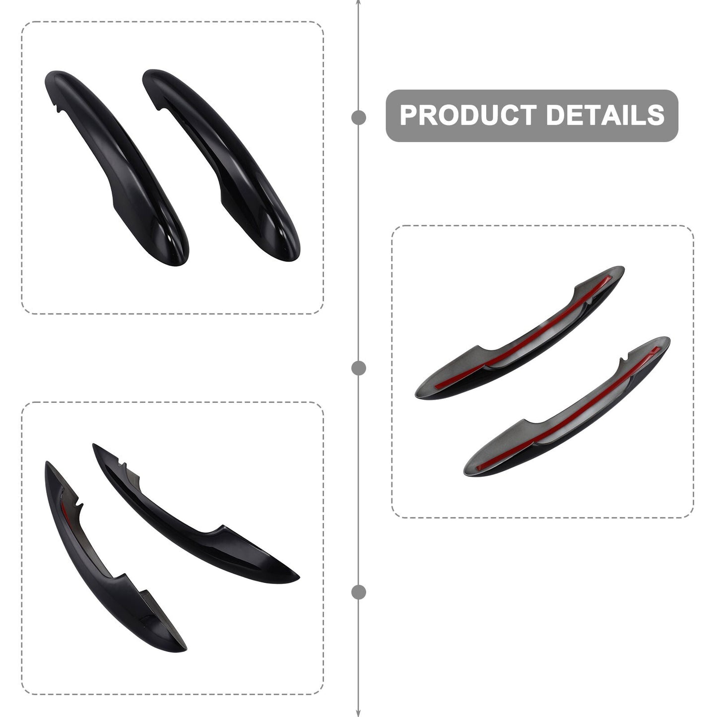 Black door handle protective sleeve trim suitable for mini Cooper F54 F55 F56 F57 F60