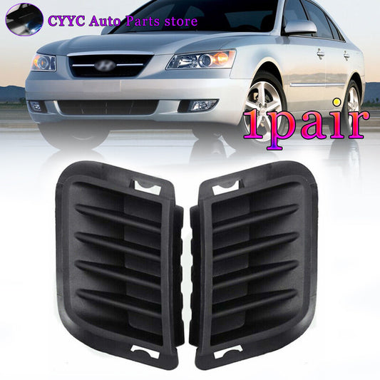 2Pcs Front Bumper Fog Light Lamp Grille Cover Bezel for Hyundai Sonata 2006-2008