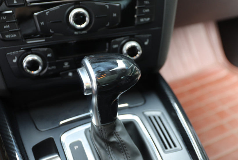 for Audi A4 A5 2009-2016 Carbon Fiber Car Gear Shift Knob Shifter Lever Trim 1P
