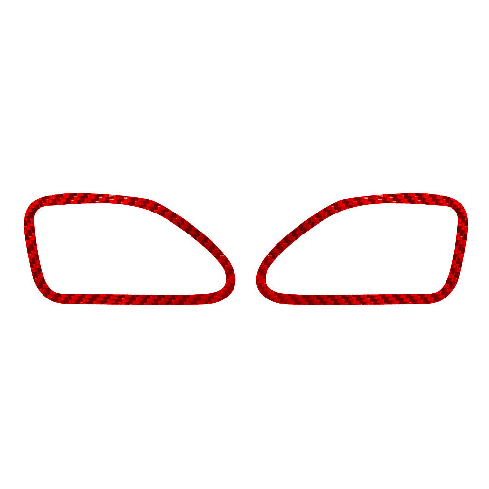 2Pcs Red Carbon Fiber Defogger Vent Frame Cover Trim for Chrysler 200 2011-2014