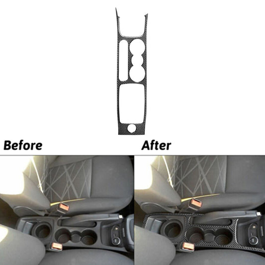 Carbon Fiber Center Floor Console Frame Cover Trim for Ford Fiesta 2011-2015