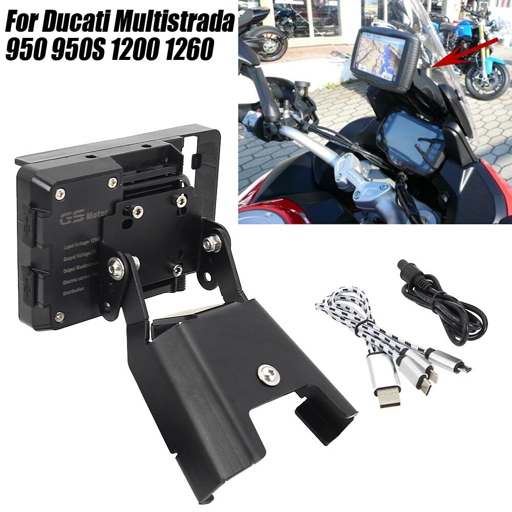 Motorcycle Mobile Phone Stand Holder GPS Bracket for Ducati Multistrada 950 1260