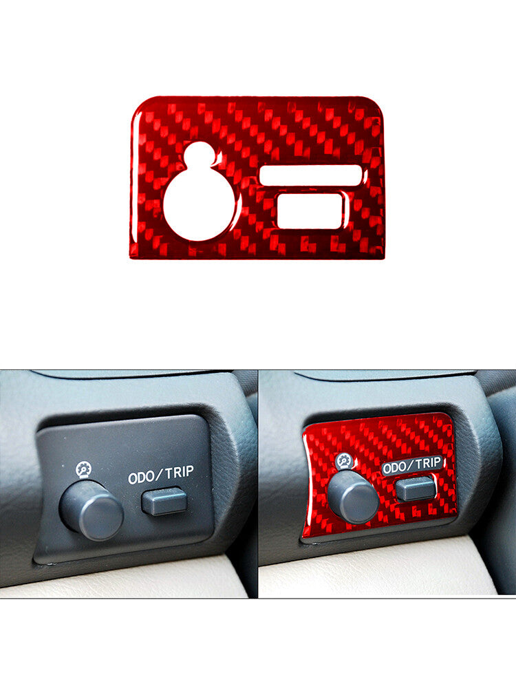 Red Carbon Fiber Interior Headlight Control Trim for Lexus RX330 350 2004-2009