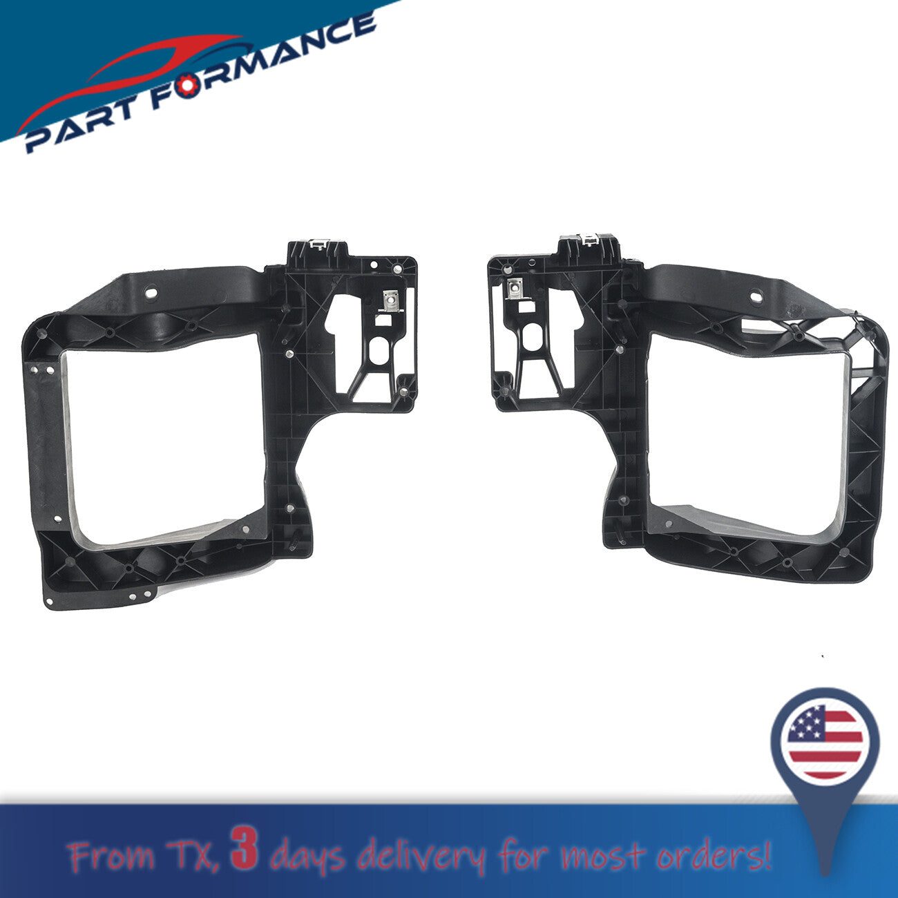 Headlight bracket kit for 2014-2018 for Jeep Cherokee (left and right sides, 2 pieces)