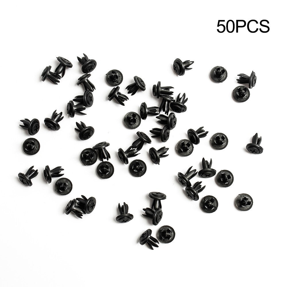 50X 6mm Car Rivets Holes Dia Fasteners Fender Bumper Push Pin Clips Clip New