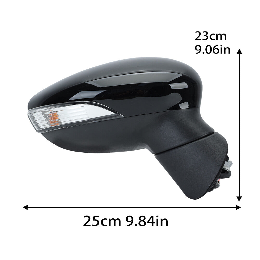 F¨¹r for Ford Fiesta 08-12 Rechts Au?enspiegel Elektrisch Beheizbar 8 Draht Schwarz