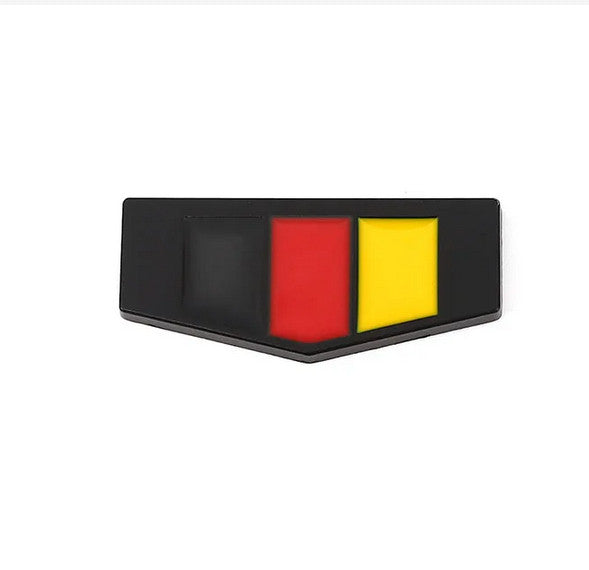 Black metallic German flag badge sticker for car side fenders and trunk