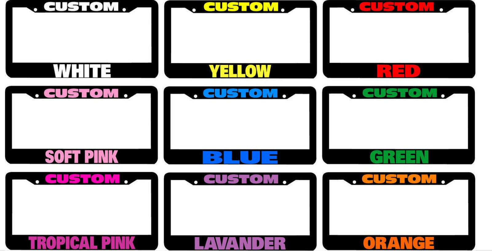 1 piece of car license plate frame cover for rear boot, 1 piece of custom color for Buick .
