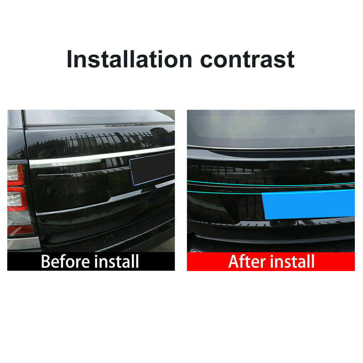 Rear Door Tail Gate Trunk Molding Trim Cover Refit for Range Rover L405 13-2022
