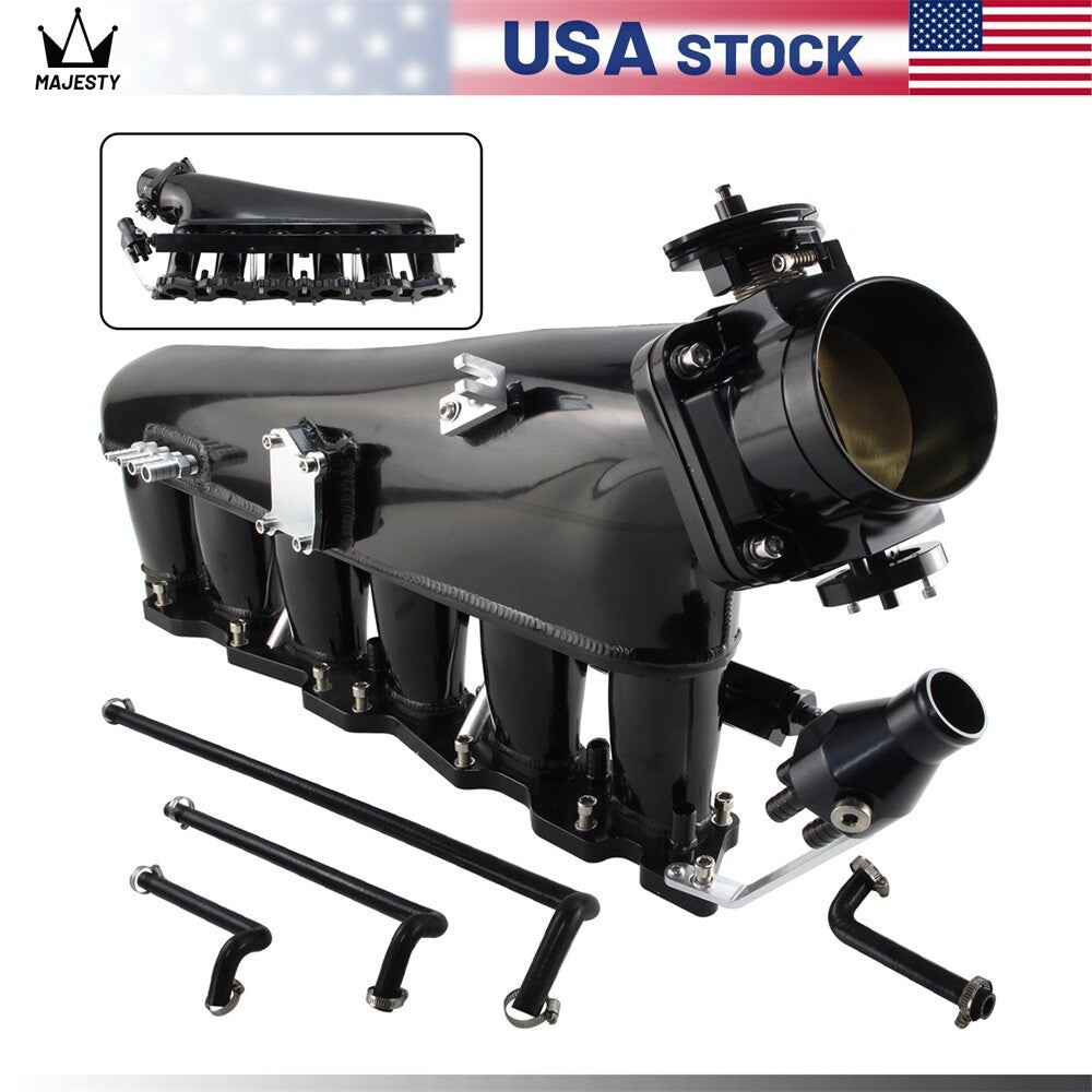 Intake Manifold Fuel Rail Throttle Body 90mm for Nissan Skyline R32 RB20DET 2.0L