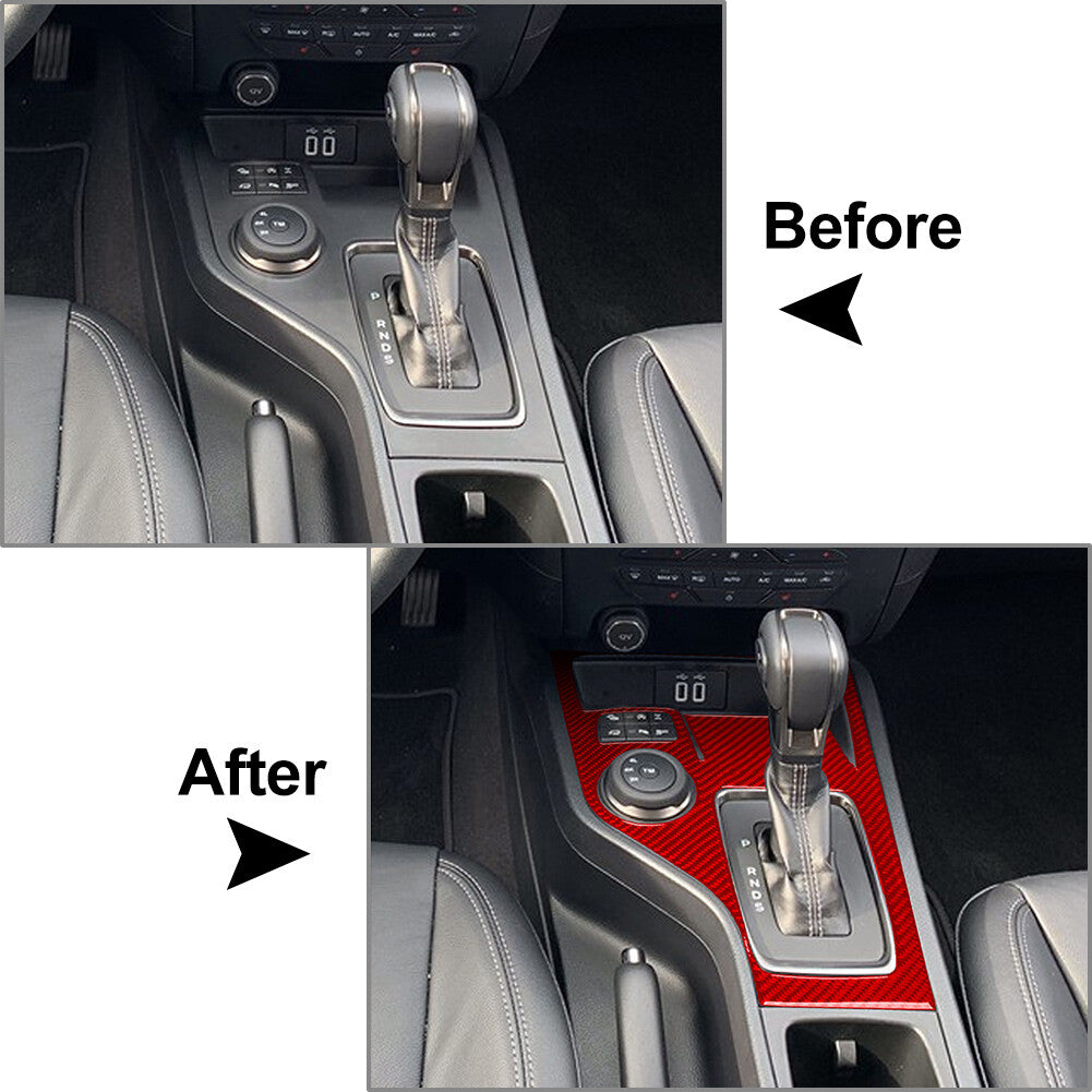 Carbon Fiber Gear Shift Panel Cover Trim for Ford Ranger Sport 2020-2022 2021