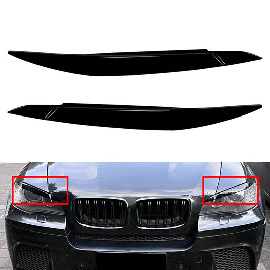 Headlight Eyebrows Eyelids Lids Cover Trim for BMW X6 E71 E72 X6M X5M E70 US