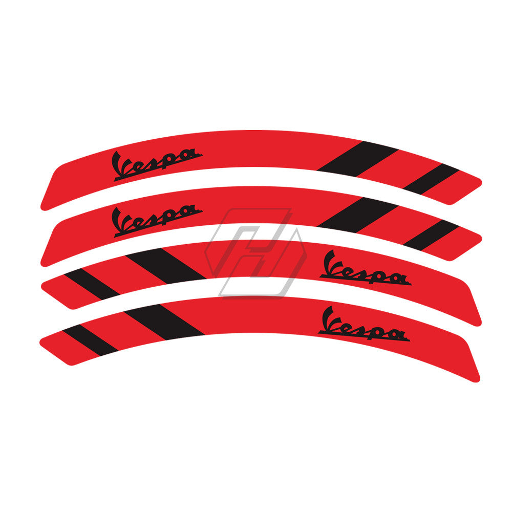 Wheel Reflective Sticker Rim Decals Kit For Vespa GTS GTV 250 300 Sprint 50 150