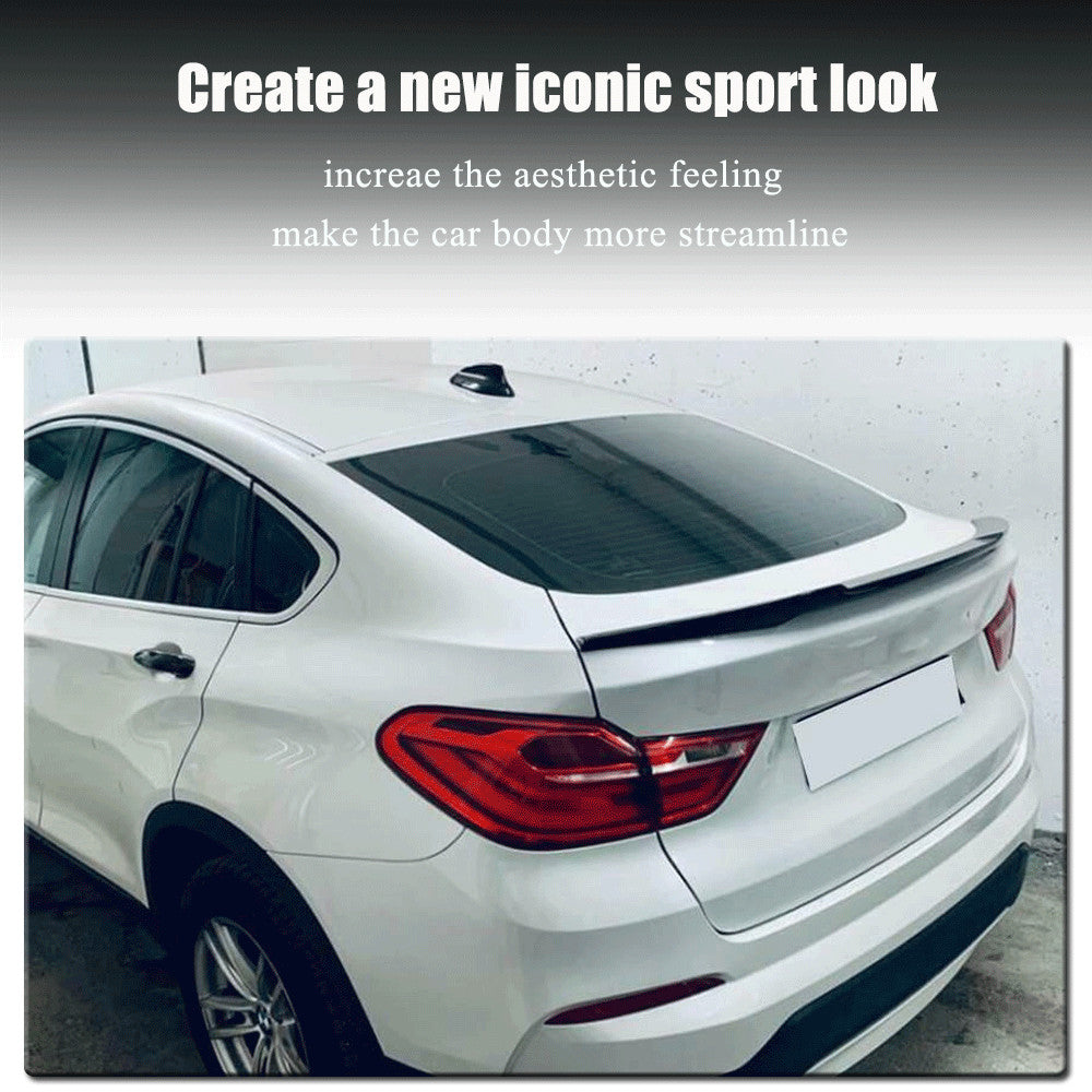 Gloss Black Rear Trunk Racing Spoiler Boot Lip Wing for BMW X4 F26 35i 2014-2017