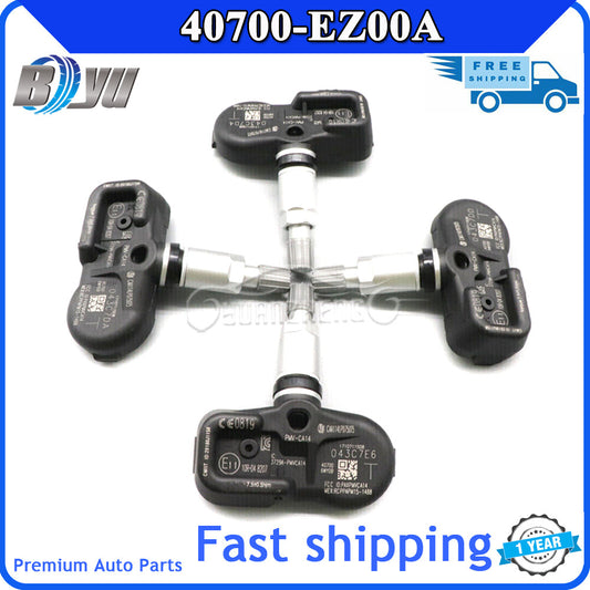 New TPMS tire pressure sensors (4x) for Nissan Titan XD 16-21 40700-EZ00A 433MHz.