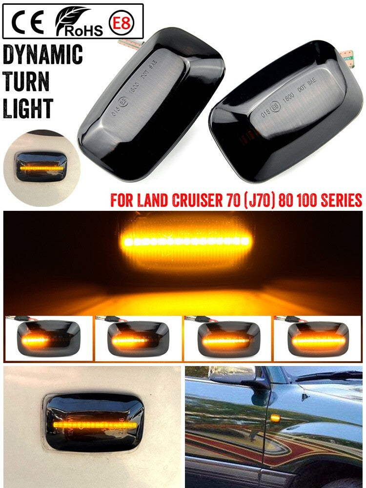 Dynamic Side Marker Turn Light for Toyota Cruiser 1984-Present for Land Cruiser