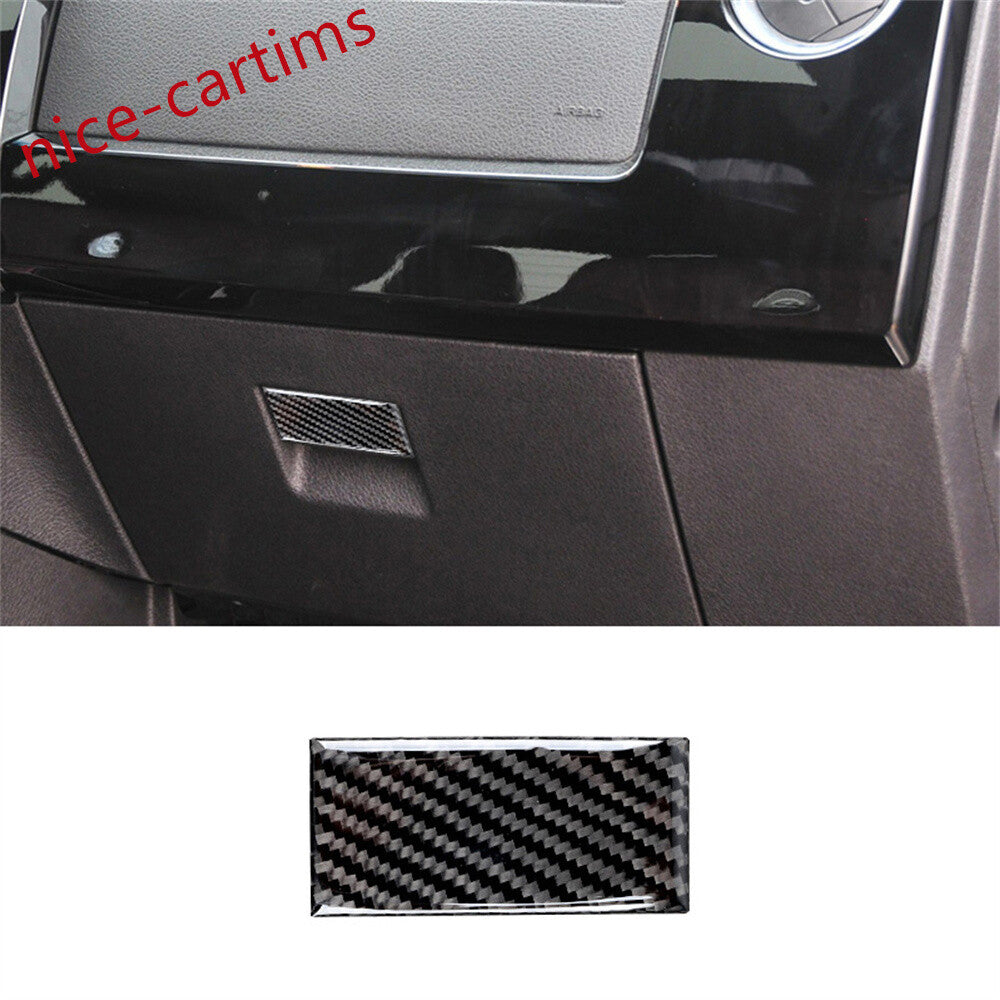 Carbon Fiber for Co -pilot Glove Box Handle Switch Panel Trim for Ford F150 2009-2014