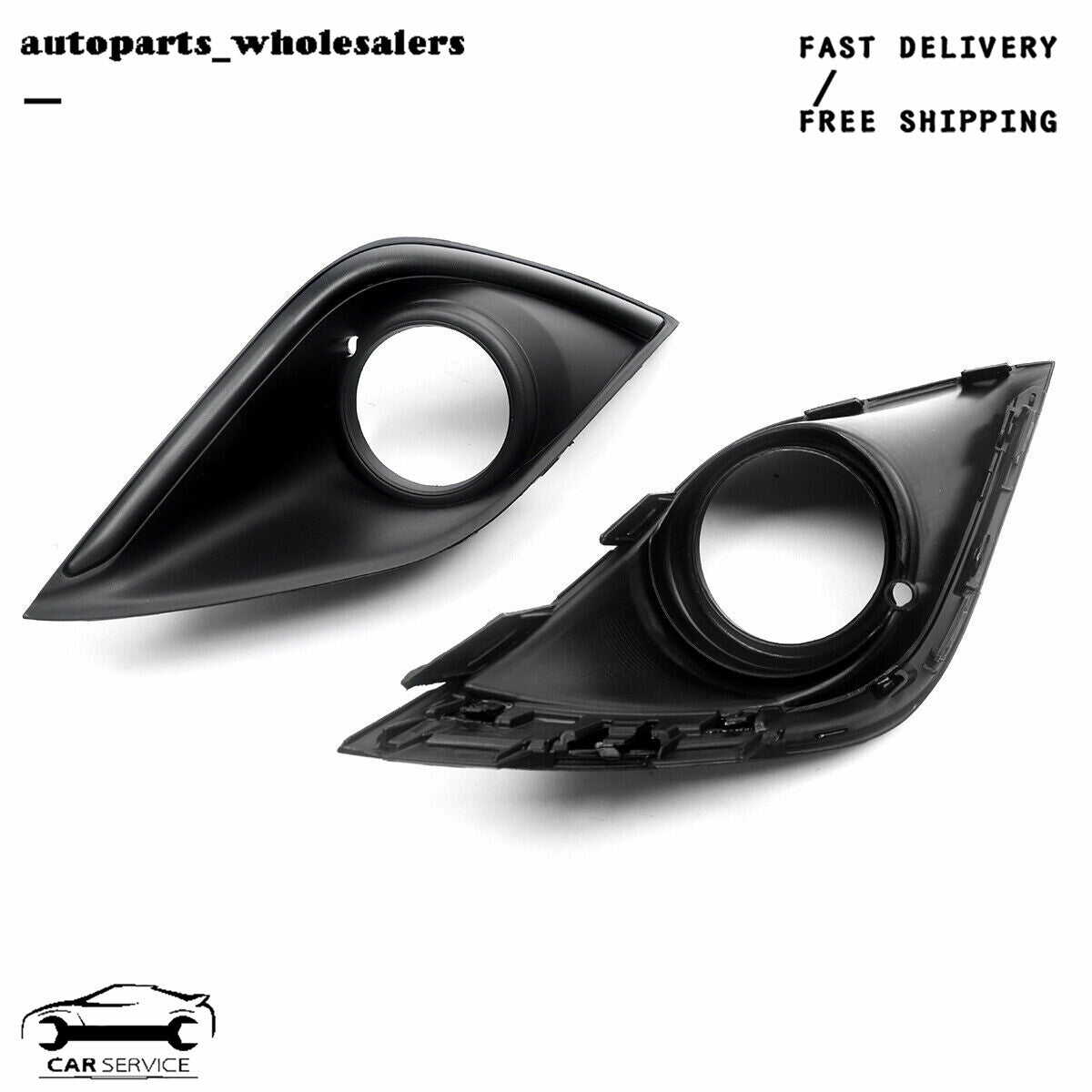 pair of fog light cover covers for 2019-20 for Mitsubishi Outlander front bumper