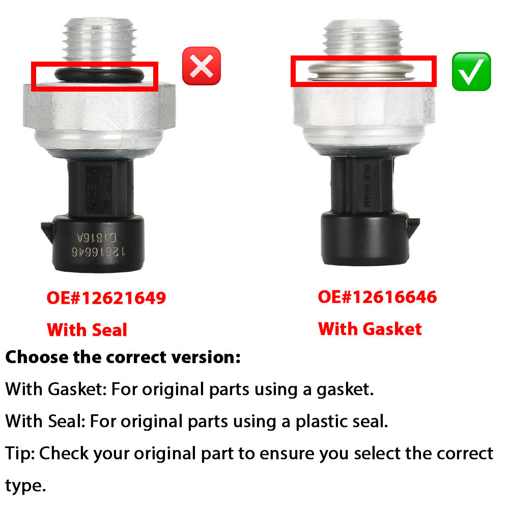The new engine oil pressure switch transmitter unit is suitable for GM for Chevrolet 5.3L and 6.6L engines. (12677836-)