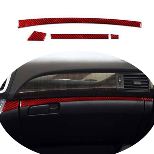 for Honda Accord 2014-17 Red Carbon Fiber for Co -Pilot Dashboard Strip Cover Trim