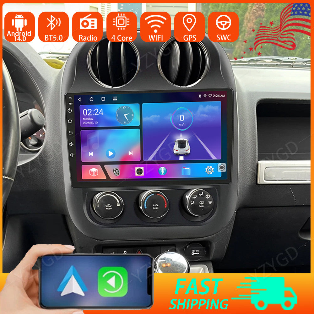 for Jeep Patriot Compass 2009-2016 Stereo Android Carplay Car Radio GPS Navi BT