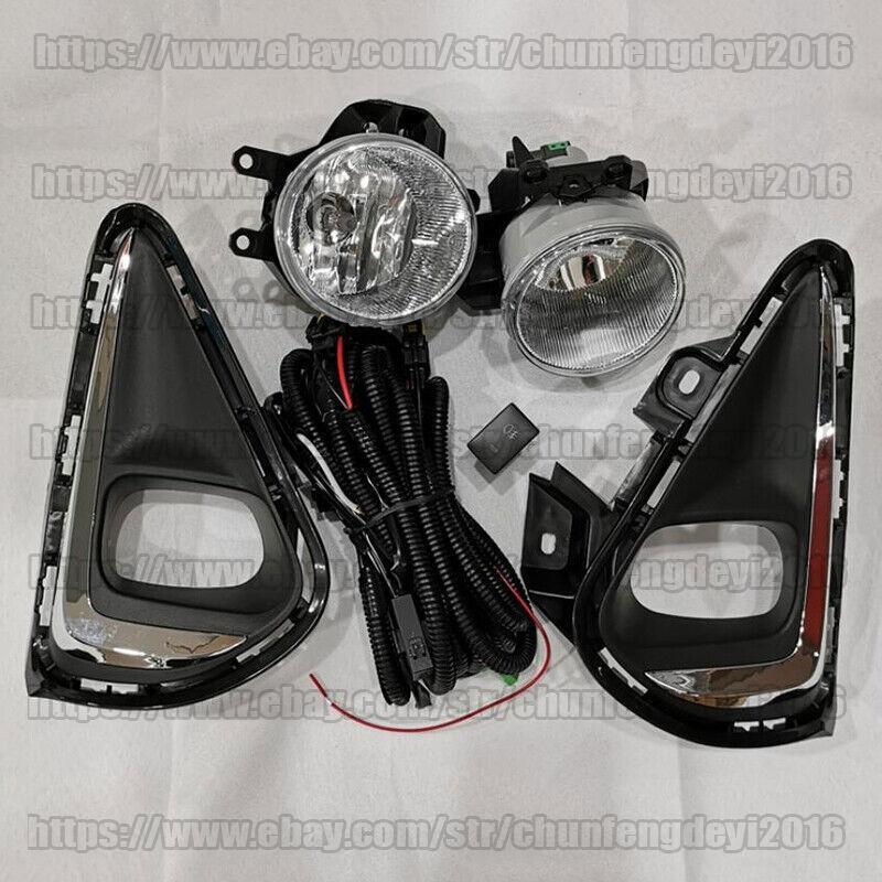 for Toyota for Corolla AXIO 2019-20 Front fog lamp Kit w/Bulb Switch Cable Bezel Set