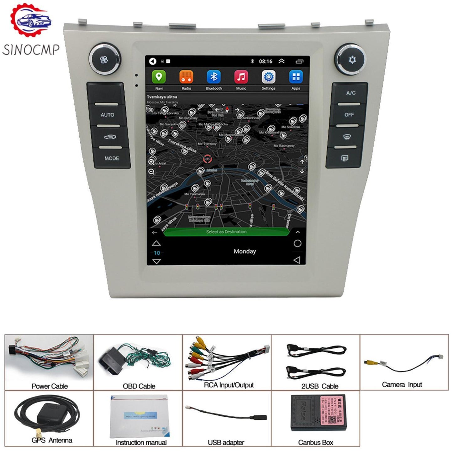 Android 12 for Toyota for Camry 2006-2011 Car Stereo Radio Carplay GPS + Camera 9.7