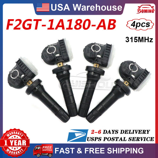 4 F2GZ-1A189-A TPMS Tire Pressure Sensors for Ford Motorcraft F-150 Explorer (USA)