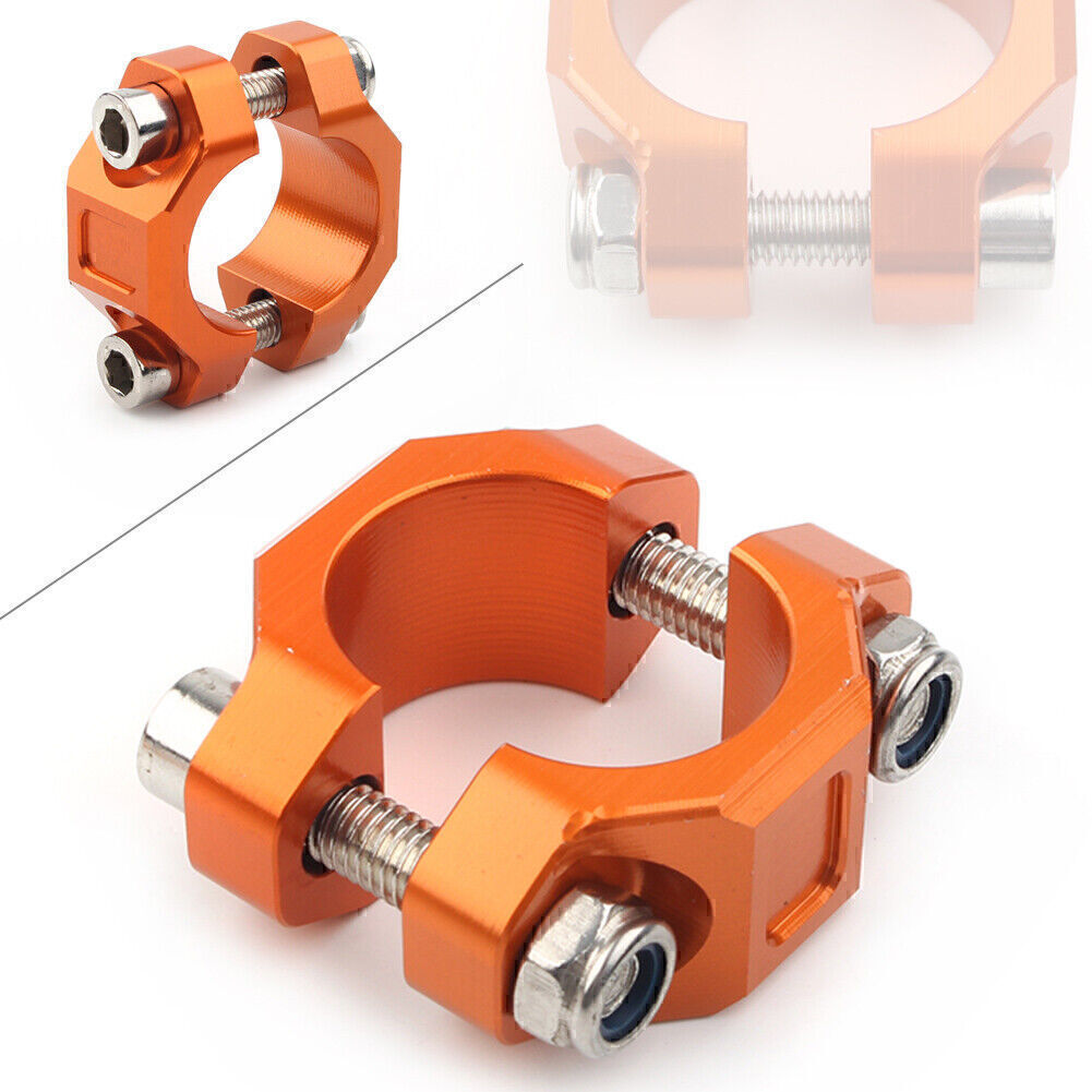 1x CNC Rotating Bar Clamp For Brake Clutch Perch 22mm 7/8 Handlebar Orange