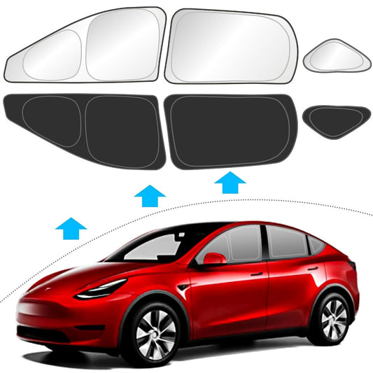 6x For 2020-2024 for Tesla for Model Y Accessories Side Window Sun Shade Privacy Cover