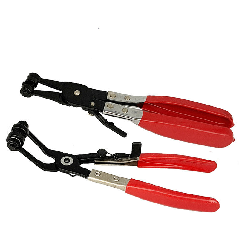 2Pcs Car 210mm Multitool Angled Hose Clamp Clip Spring Crimping Pliers Hand Tool