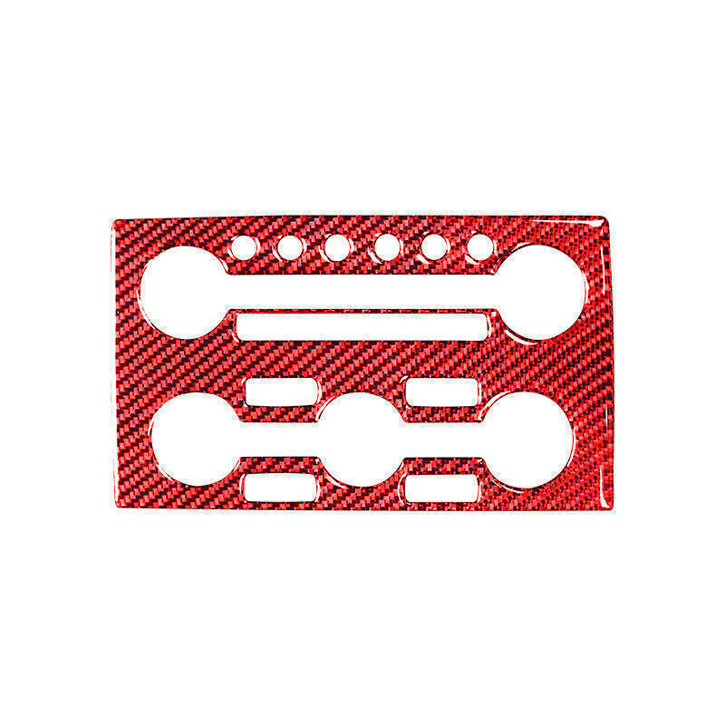 Console AC Switch Control Panel Trim for Nissan GTR R35 09-2016 Red Carbon Fiber
