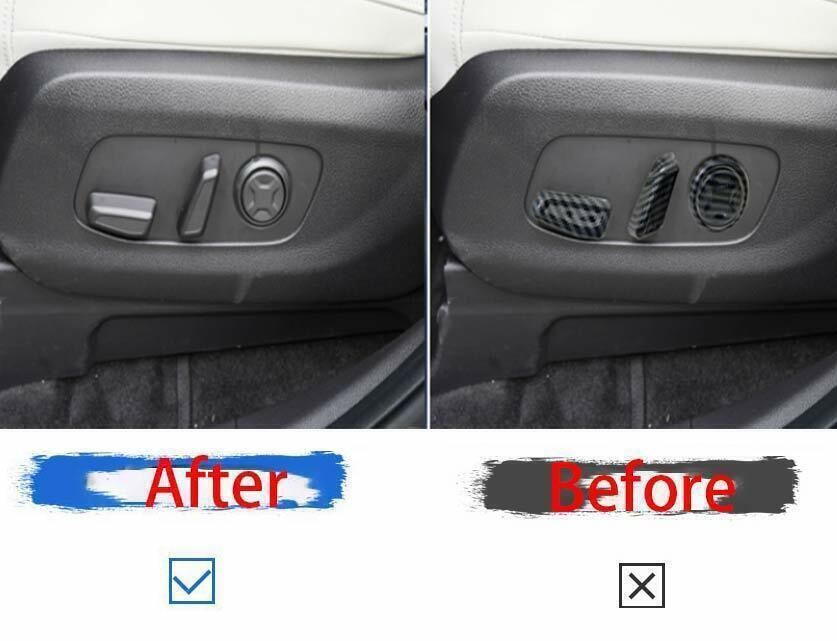 for Seat Adjustment Button Cover Trim 6PCS for Kia Carnival 2022-2023 Carbon Fiber