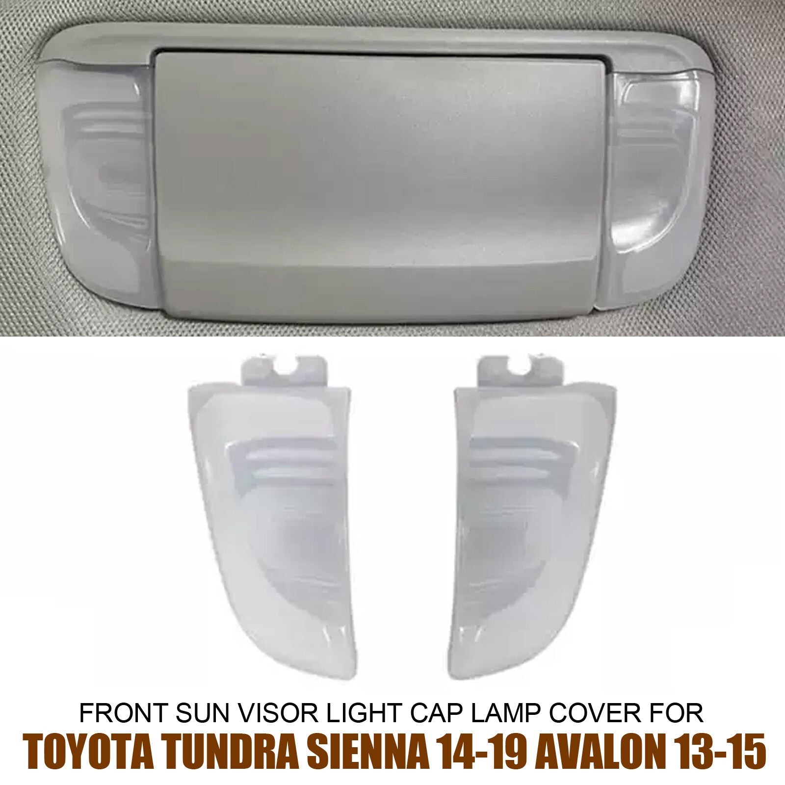 Front Sun Visor Light Cap Lamp Cover for Toyota Tundra for Sienna 14-19
