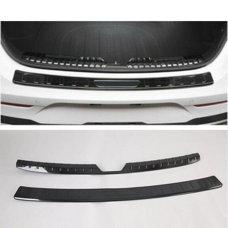 for Kia K5 2021-2023 Black Steel Rear Bumper Protector Sill Plate Guard Cover 2x
