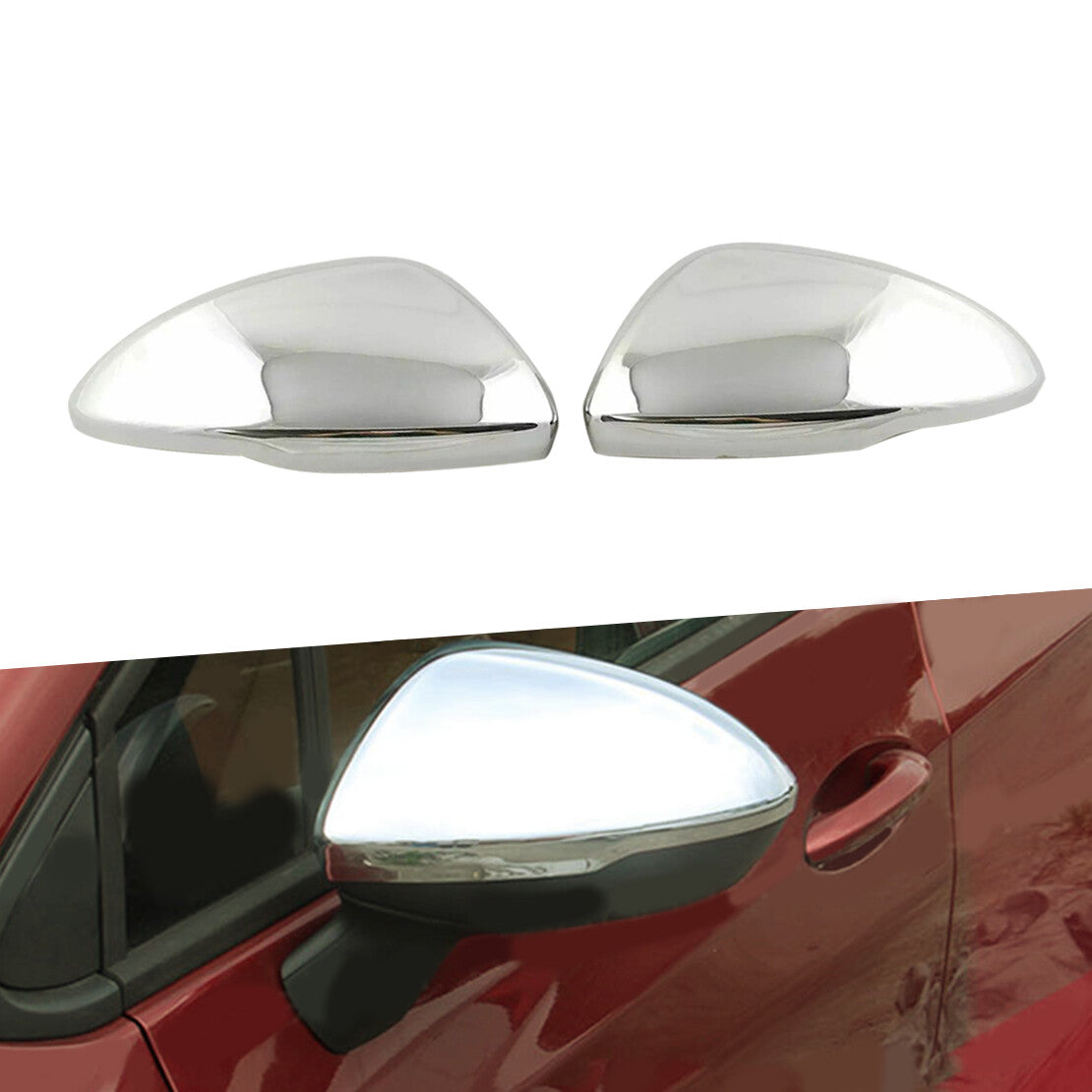2pcs Silver Rearview Mirror Cover Cap Trim Fit for Chevrolet for Cruze 2016-2019