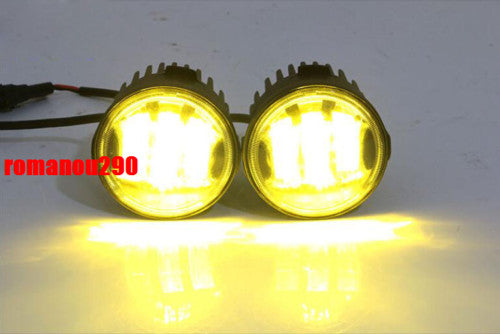 for Nissan Rogue 14-16 WhiteYellow LED Front Bumper Fog Lamp Light Assembly Kit