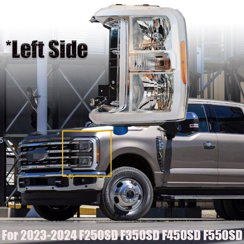 2023 2024 For F250SD F350SD F450SD F550SD LH HEADLIGHT DRIVER SIDE PC3Z13008G