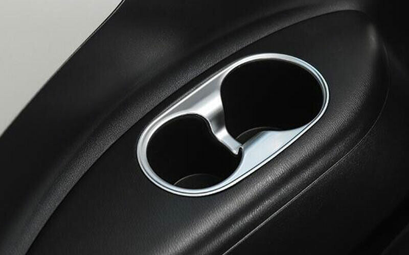 Matte Silver Central Console Water Cup Cover Trim for Nissan Armada Y62 17-2020