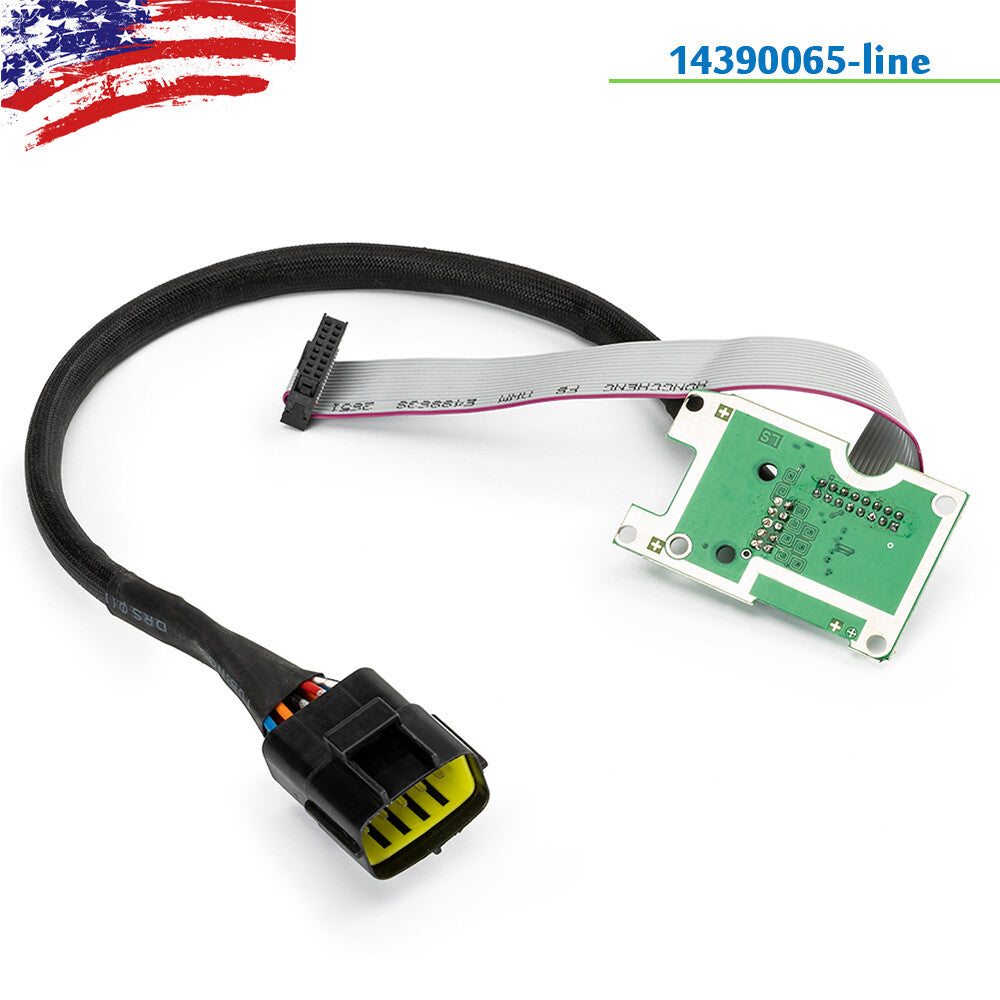 Display plug connector 14390065 for Volvo EC160, EC210, EC240, and EC360 display panels.