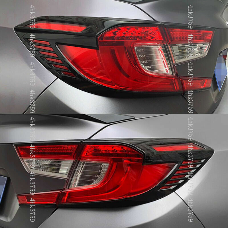 for Honda Accord 2018-2021 Glossy Black Taillight Light Lamp Moulding Cover Trim